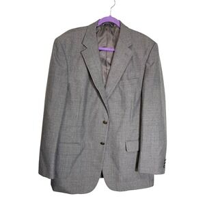 Meeting Street 44R Gray Blazer Two Button Lined Professional Dark Academia
